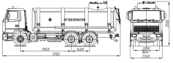 Oil Tanker for Oil Production ACN 4680G3-10 on MAZ Chassis 6312C3, 6312C5, 6312V5, 631226