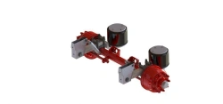 Axle Assembly 9333105.00.000: Wheel Axis 9323313.00.000 on Pneumatic Suspension 9310002.05.000