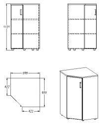 Storage Cabinet for Documents and Office Supplies - Series 432.112