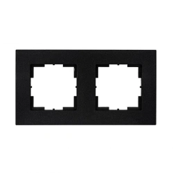 Anthracite Two-Gang Frame for Electrical Installations "Maria