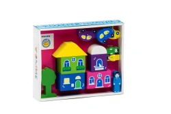 Colorful Town Building Set in Pink (14 Pieces) Model 8688-5