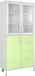 Medical Cabinet with Three Doors and Two Drawers, Model ШМ-11К