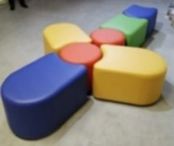 Standard Ottoman with Plywood Frame and Faux Leather Cover