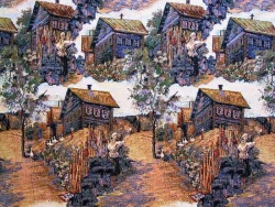 Jacquard Upholstery Fabric "Derevenka", Art. 608012