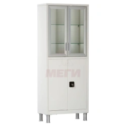 Medical Storage Cabinet, Two-Section, Metal, Model SHM-02-MSK (MSK-647.12)