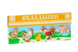 Wooden Puzzle Board "Farm" (6 pieces) model 382-1