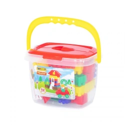 Builder Constructor Set (52 Pieces) in Bucket, Model 41234