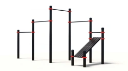 Compact Pull-Up Station with Adjustable Bench for Abs