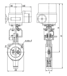 Regulating Valve with Rotary Disc Type 12с-4-4Э