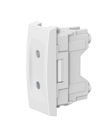Caduceus Aling Mode Hidden Installation Socket 10A, 250V, White, Art. 652.0