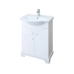 Elegant Bathroom Vanity Unit Aquaton Elen 65 White 1A218901EN0101