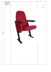 Auditorium Chair "Kadet" with Dimensions 510x505/660x935 mm