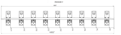 SP850 Profile Counterrail with Complete Set of Supports and Fasteners R65 m 1/11 pr. 2764 (MP 380.00.000-11)