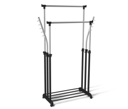 Heavy-Duty Metal Clothing Rack with Adjustable Rods - Sheffilton SHT-WR7