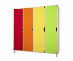 Children's 4-Section Wardrobe for Preschool Facilities