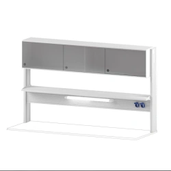 Industrial Storage Rack with Cabinet 360mm for Wall Table 1800 TSPSH-36