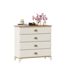 Villaggio LD.680140.000 Chest of Drawers (Alabaster/Golden Oak)