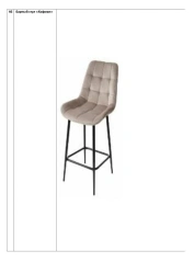 Hoffman Bar Stool with Velvet Upholstery