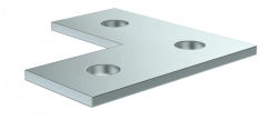 L-Shaped Connecting Plate for STRUT Profile EZ IEK CLM50D-PLS-090-40