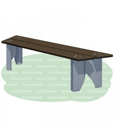 Outdoor Plywood Bench for Recreational Areas - Romana 302.22.00