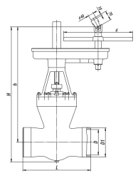 Gate Valve 2s-28-6 for Water and Steam Control