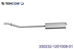 Exhaust Silencer for Gazelle Farmer with UMZ/Chrysler Engine, Model 330232-1201008-01