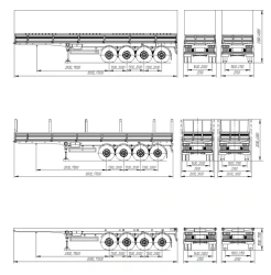 Specialized Semi-Trailer for Oversized Cargo, Model 946520-A1-01/02/03