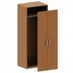 Clothing Storage Cabinet with Adjustable Feet and Metal Handles