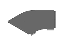 Horizontal Radius Corner Cover for 45-degree Cable Tray KL 000x000 U45R15