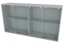 Wall-Mounted Display Shelf with Sliding Glass Doors 1300x300x700mm
