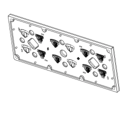 LED Lens for Lighting Fixtures AMT-ST-173x70-5050(12)-T2M-R