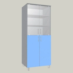 General Purpose Cabinet with Two Glass Doors Model MShS-3