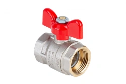 Nickel-Plated Ball Valve Dist, Expert Series DN25 1" G1/2"-G1/2", N113B