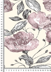 Cotton Knitted Fabric 100% Printed Fleece Backed