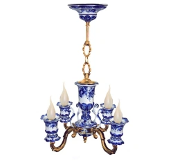 Caprice 4-Arm Porcelain Chandelier 472x472x585mm