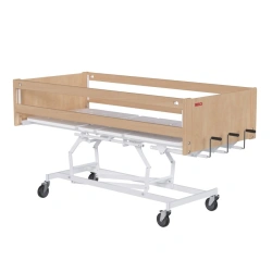 Functional Medical Bed with Mechanical Height Adjustment and Wooden Backs MEGI Spin 6