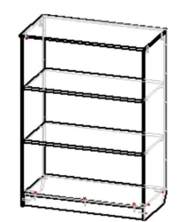 Open Document Cabinet for Storage - SHDNO8