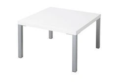White Metal Frame Coffee Table with Laminated Top