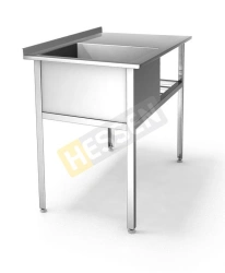 Stainless Steel Table with Built-in Welded Sink VSP 12*6/5