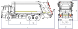 Rear-Loading Garbage Truck Model MK-4544-07