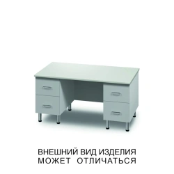 High Drawer Double Pedestal Desk with Screen