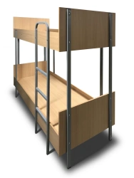 Metal Bunk Bed "Hostel" K632.K with Ladders and Backrests