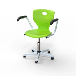 Durable Student Chair SA with Five-Star Base and Optional Armrests