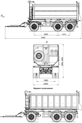 Tri-Axle Dump Trailer 8595 with HJD13Y30S18-1840T16-060 Axles, 12 Ton Capacity