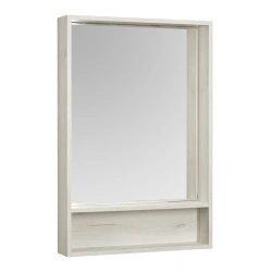 Aquaton Fly 60 White Mirror Cabinet with Craft Oak Finish 1A237602FA8601