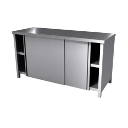 Folding Table with Sliding Doors for Food Processing - STK Model