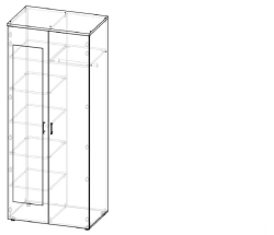 Combined Wardrobe with Mirror, Eger SHKE 2 KNsZ