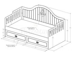 Children's Bed Made of Plywood and Solid Wood