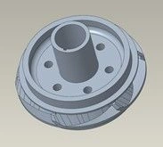 Compression Impeller DN1750, 0.68 inch Shaft, Ni-Resist, No Support Washers