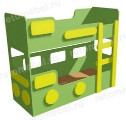 Children's Two-Tier Bus Bed